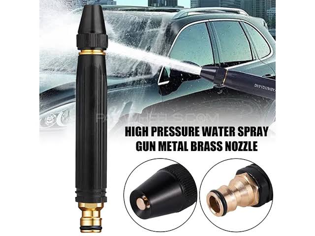 High-Pressure Adjustable Water Pressure Gun - Heavy Duty Metal Brass Nozzle for Car Wash & Garden.