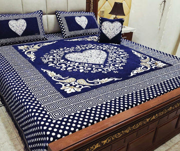 Best Hopes™ Premium Velvet Chenille Bedsheets Heart Design (King Size). پہلے چیک کریں پھر پیمنٹ کریں